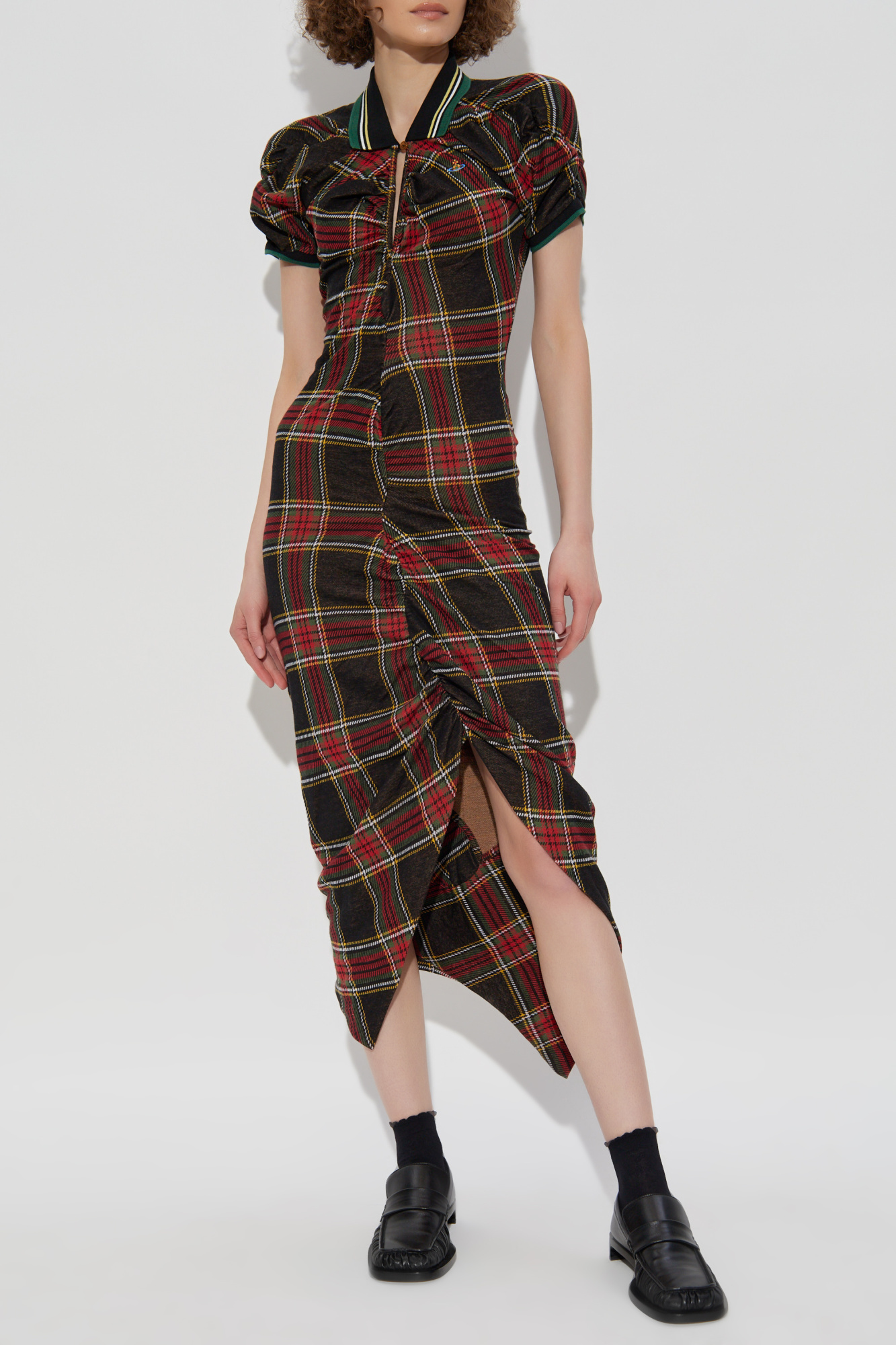 Multicolour Cotton dress with ruching Vivienne Westwood